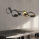 Designer Chandelier Nordic Dining Room Atmosphere Lamp Black Stainless Steel