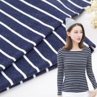 Buy cheap Yarn Dyed Cotton Interlock Fabric Colored Stretch Ribbed Material 1*1 product