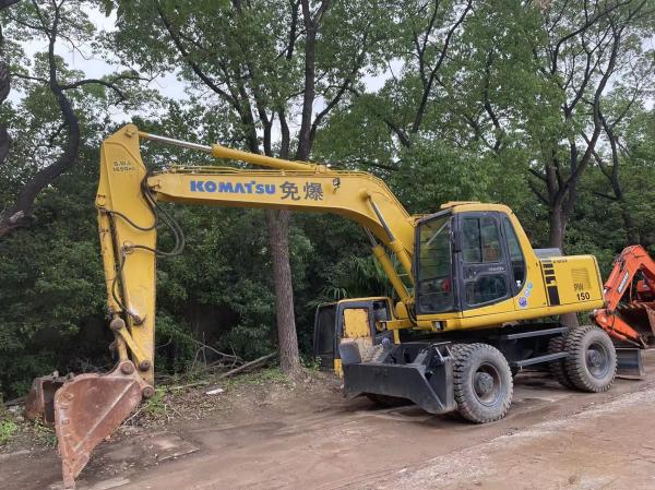 Buy cheap Compact Japan Used Komatsu Excavator PC150W-6 Used Wheel Excavator from wholesalers
