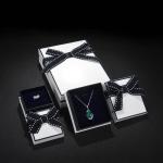 128gram Earring Cardboard Boxes , Ribbon Bowtie 5x5x1 Jewelry Box