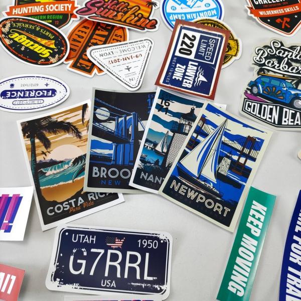 Buy cheap custom waterproof printing logo packaging gloss vinyl holographic custom die cut sticker from wholesalers