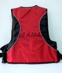 100N Red Water Sport Fishing Life Jacket With Oxford Nylon Adult Rigid Foam