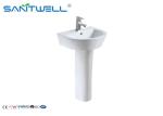 Modern OEM Bathroom Ceramic Pedestal Hand Wash Basin Temperature > 1280 °C