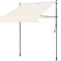 Buy cheap Clamp Awning, 2.5x1.3 CM, Beige, Sun Protection, Height From 200cm-300cm, product