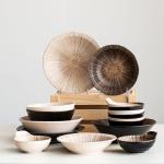 Plant Pattern Type Ceramic Dinnerware Set Dishes Luxury Vietnam Nordic Floral