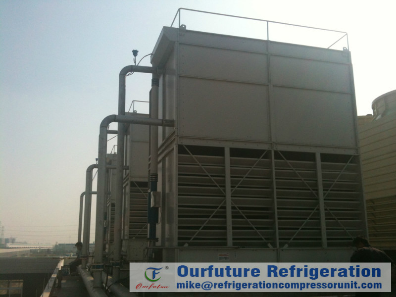 380V 3 Phase 50Hz Evaporative Cooling Condenser For Cold Storage Refrigeration System