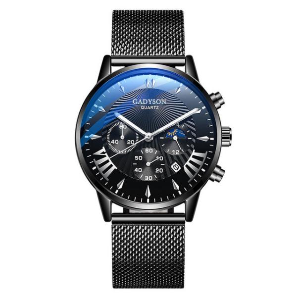 Buy cheap Factory Customized Alloy Band Fake Three Eye Calendar Big Dial Men Watch from wholesalers