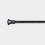 Flexible Length Curtain Rod And Accessories Black Color Pipe Set Hardware