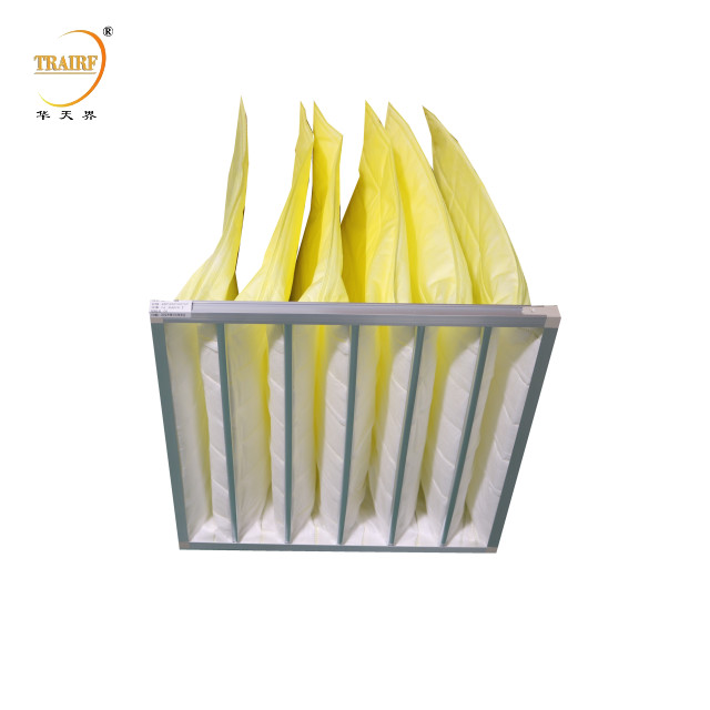 Aluminum Frame Air Conditioning Medium Pocket Filter Media For Hvac
