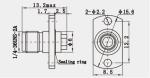 Brass Waterproof Female Flange Mount RF Coaxial Connector For Cable