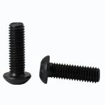 Black 304 Stainless Steel Half Round Head Hexagon Socket Bolt ISO7380 Pan Head