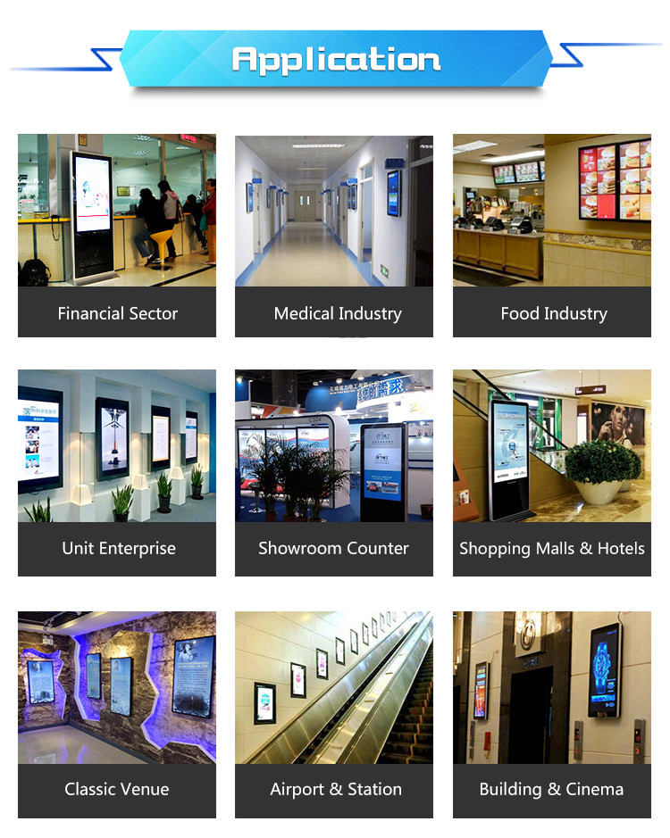 55 Inch Android Digital Touch Screen Kiosk Monitor Signage Totem Interactive