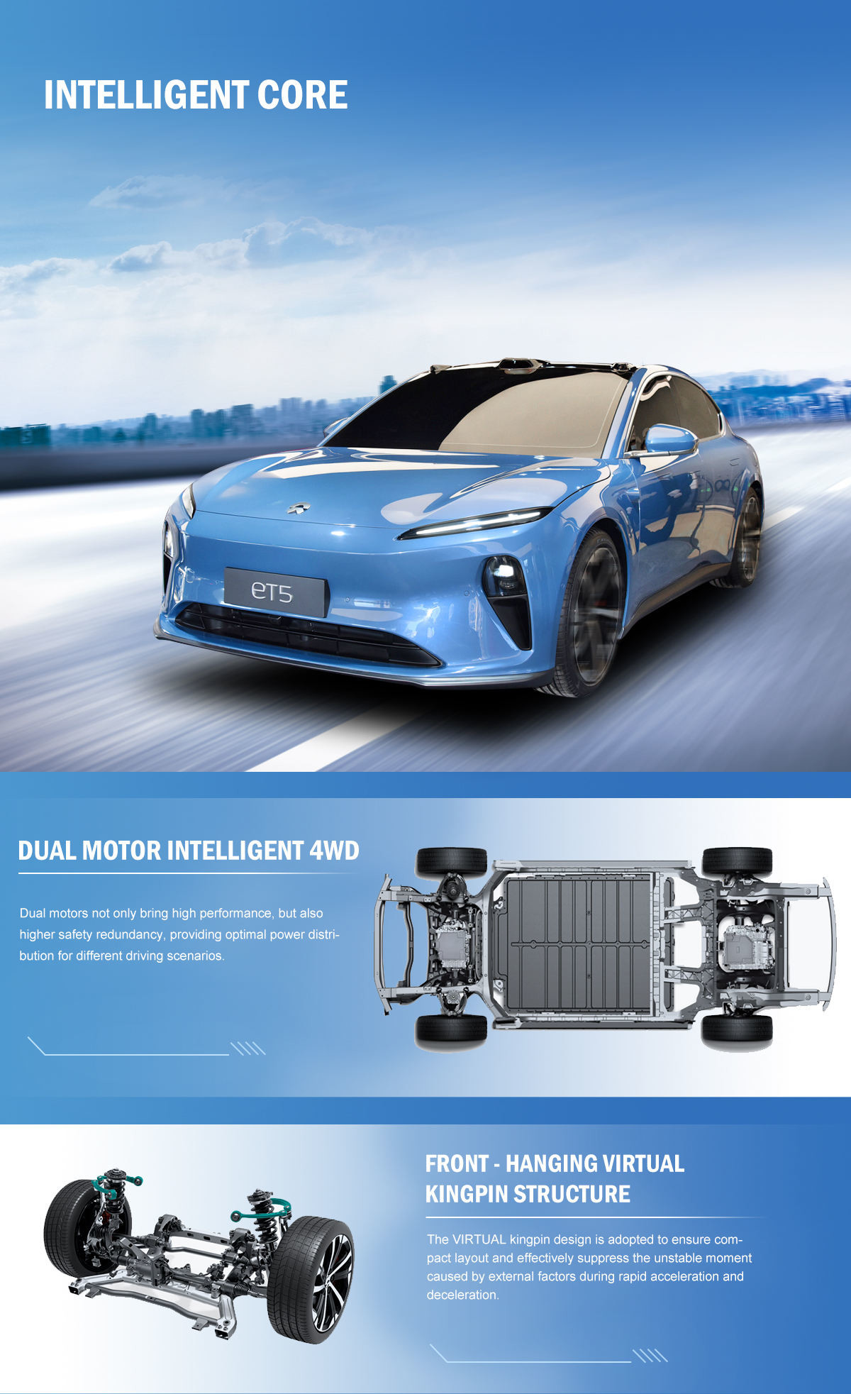 200km/h High Performance Electric Cars Nio ET5 Left Steering Luxury Electric Sedans