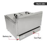 220V Double-tank Gas Deep Fryer Machine for Fast Food Restaurant Stainless Steel