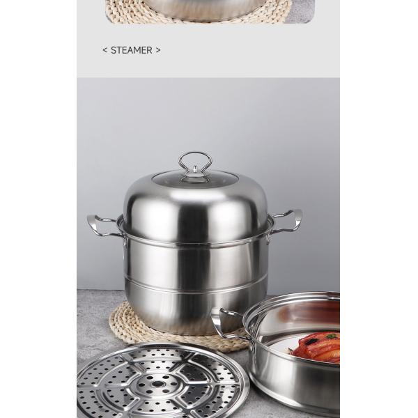 Multi-Layer 28cm Kitchen Pots Cookware Stainless Steel Cooking Pot 3 Layer Food Steamer Pot