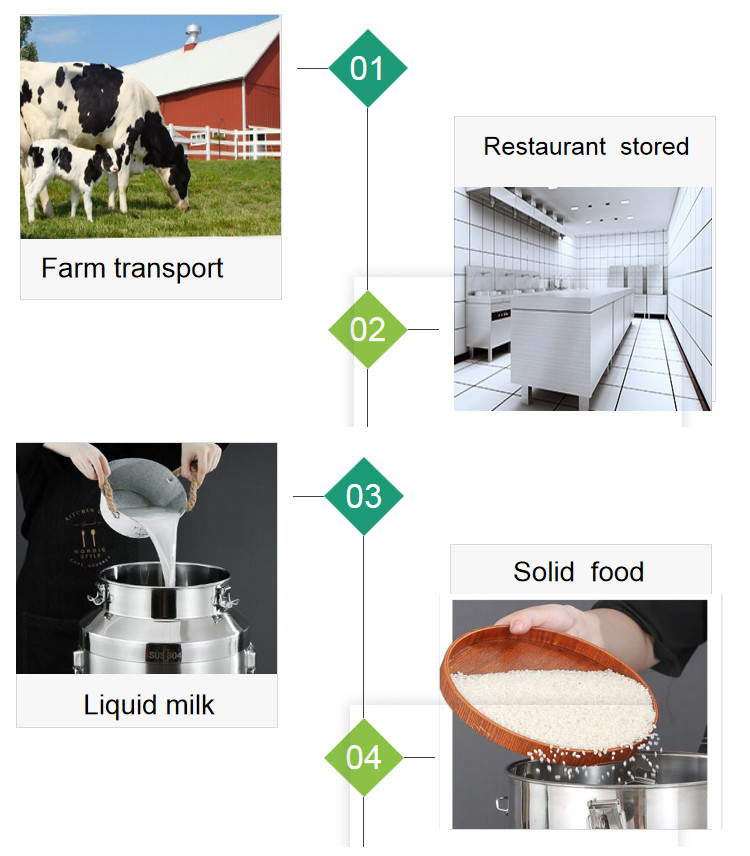 15L Mini-capacity Sealed bucket 304 Stainless steel 1.0mm Thickness milk can
