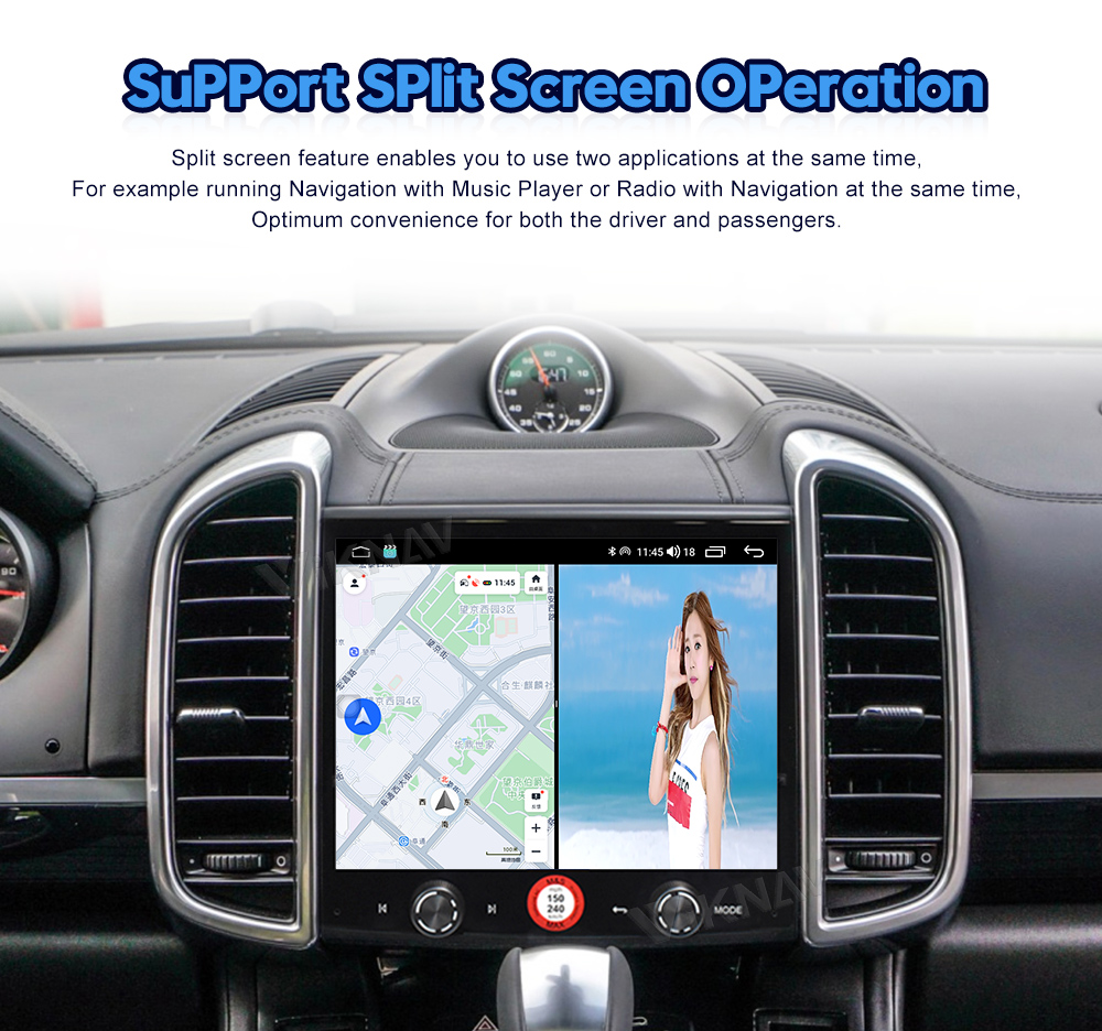 Viknav Car Radio For Porsche Cayenne (2010-2017) 8.4 inch Android Auto Stereo Multimedia Player GPS Navigation Wireless