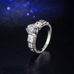 CZ with Big Round Zircon Ring Elegant Women Wedding Rings High Quality Delicate