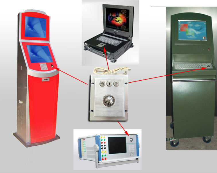 IP65 Rate Stainless steel Optical Trackball Industrial Pointing Device
