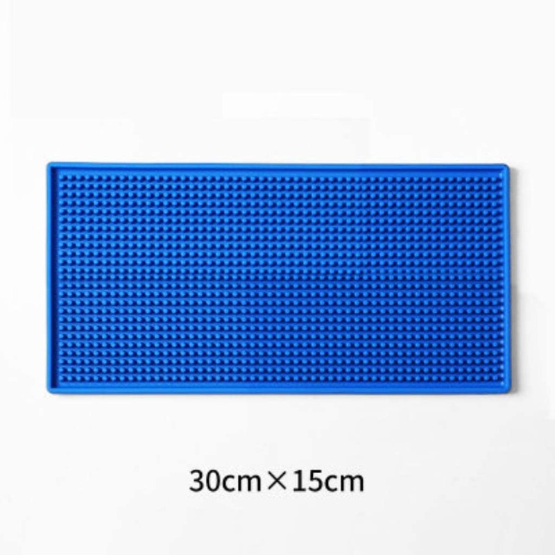 Minglu BM-006 Bar Mats Blue Rubber Counter Top Service Mat for Home Bar Cafe Party Wedding
