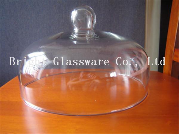 Buy cheap Custom handmade blown glass lamp shade glass cake cover for wholesale from wholesalers
