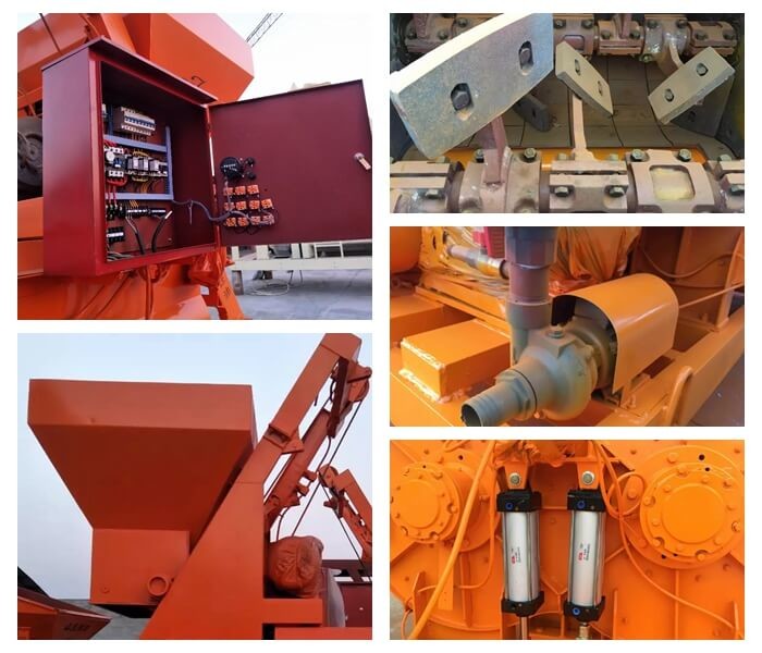 Double Shaft Ready Mix Concrete Mixer Machine Low Noise For Construction