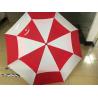 Buy cheap Double Layer Vented Golf Umbrella , Storm Proof Sturdy Umbrellas Red / White Color from wholesalers