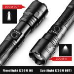 Multifunctional White Laser Flashlight Outdoor Zoom Emergency Light Rechargeable
