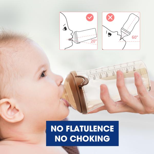 Buy cheap Medium Flow Flip Cap Baby Bottle PPSU Off Center Nipple 180ml from wholesalers