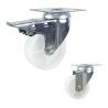 Buy cheap 100mm White Plastic Solid Wheel Light Duty Casters Square Plate Swivel Head from wholesalers