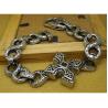Buy cheap Men's Vintage Silver Plated 316l Titanium Stainless Steel Chain Cross Bracelet (JCE147) from wholesalers