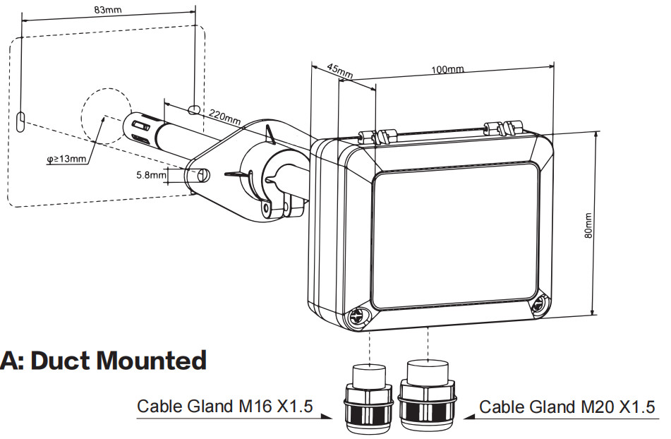 RS485 Humidity And Temperature Sensor Transmitter