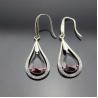 Buy cheap White Gold Plated 925 Silver 7x9mm Oval Amethyst Cubic Zirconia Earrings (PSJ04585) from wholesalers