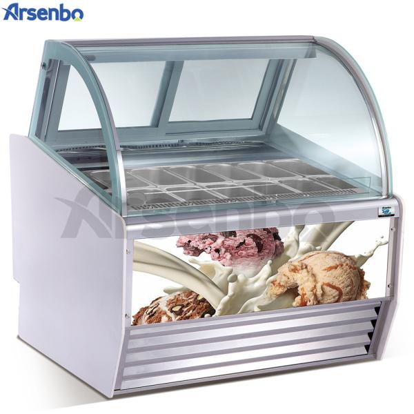 Buy cheap 650L Commercial Ice Cream Display Freezer SS304/201 With Sliding Door from wholesalers