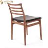 Buy cheap 80cm Height Nordic Solid Wood Leather Chair Low Back For Restaurant from wholesalers