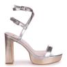 Buy cheap Patent Leather Platform Heel Shoes OEM Platform Black Sandals Heels from wholesalers