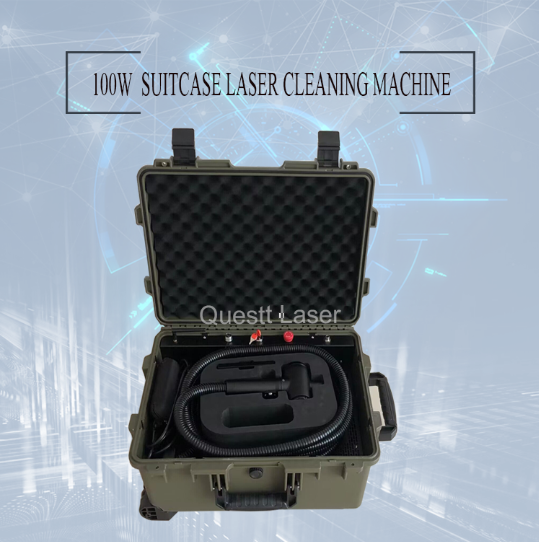 Mobile Case 100W Laser Cleaning Machine For Rust Removal