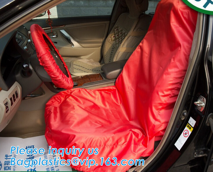 Tire Printed Plastic Car Seat Covers , Car Wheel Cover Van SUV MVP Spare Tire Tote