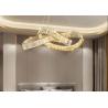 Buy cheap Crystal Chandelier Round Led Hotel Room Lighting Gold stainless steel Lamp from wholesalers