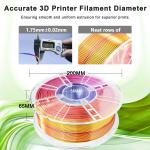 FDM Forming Technology 1.75mm Silk Tri-color Red Blue Gold PLA Filament 3d