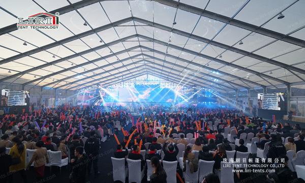 Buy cheap Transparent Tent 20x50m Clear Span Tent 1000 People Outdoor Party Tents with UV-resistant from wholesalers