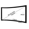 Buy cheap Top Quality 3D Theater Screen 80Inch 16:9 Format Wall Mount Fixed Frame Projection Screens from wholesalers