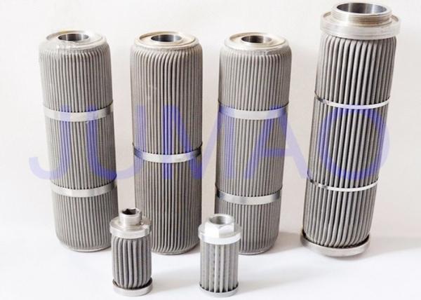 Buy cheap Customized Ss Sintered Pleated Filter Cartridge , Oil Filter Cylinders ISO Approved from wholesalers