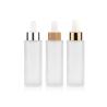 Buy cheap 1OZ Frosted Glass Dropper Bottles For Cosmetic Packaging from wholesalers