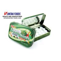 Buy cheap Round Shaped Metal Tin Box Candy Watermelon Flavor Eco - Friendly product