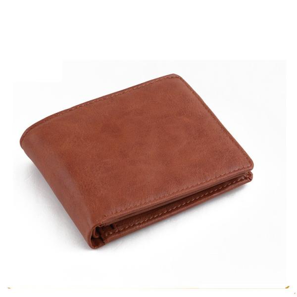 Buy cheap 2CM Thick ISO9001 Crazy Horse Leather Wallet , 11.5x9.2cm Custom Credit Card Holder Wallet from wholesalers