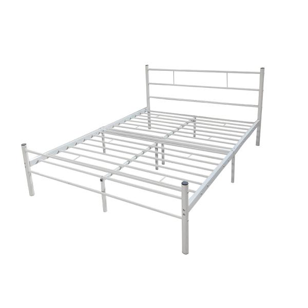 Buy cheap Queen Size Metal Pipe Bed Safety Stability White Wrought Iron Material from wholesalers