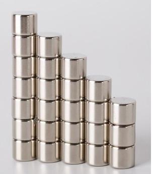 Diametrically Magnetized Neodymium Magnets , Sintered Strong Cylinder Magnets