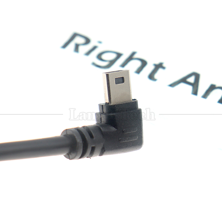 1m 2m 3m 5m 90 Degree L Shape Right Left Angle USB 2.0 A Male to Mini B 5 Pin USB Data Charging Cable for MP3 Camera