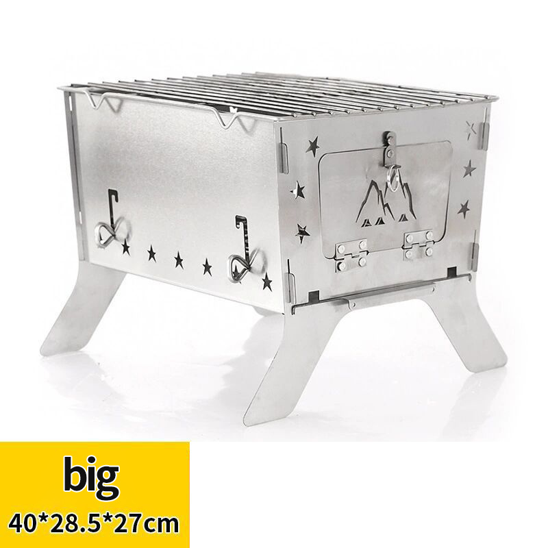 Foldable Stainless Steel Campfire Barbecue Stove Grill BBQ